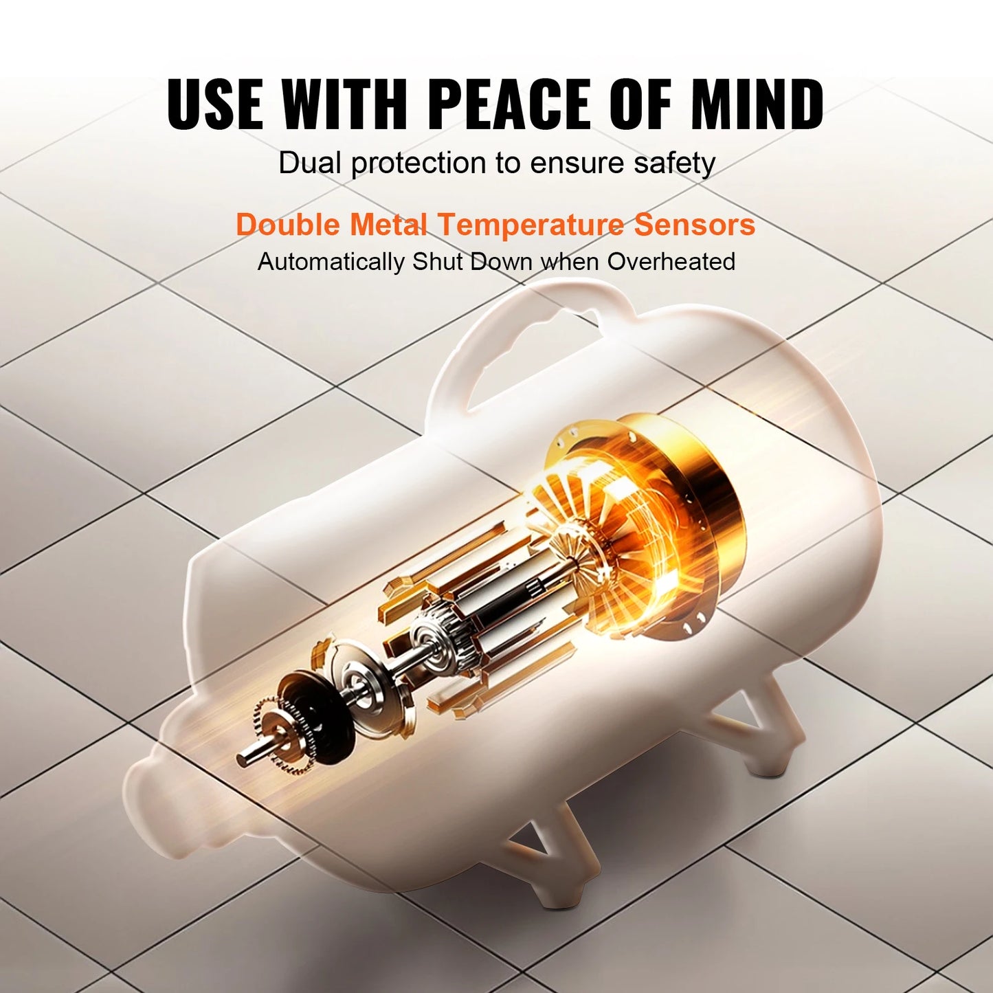 VEVOR 2000W Dog Blow Dryer with Adjustable Speed and Nozzles