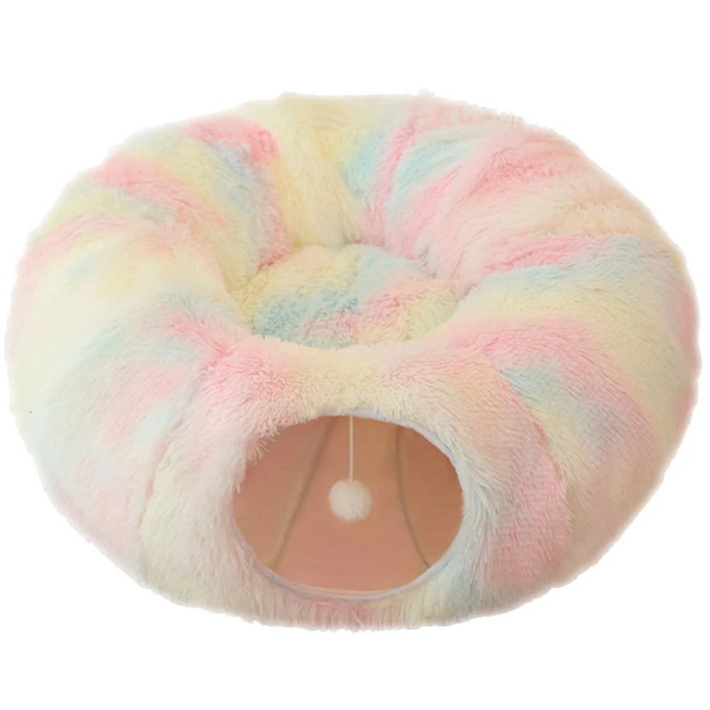 Winter Warm Cat House Soft Foldable Pet Sleeping Bed
