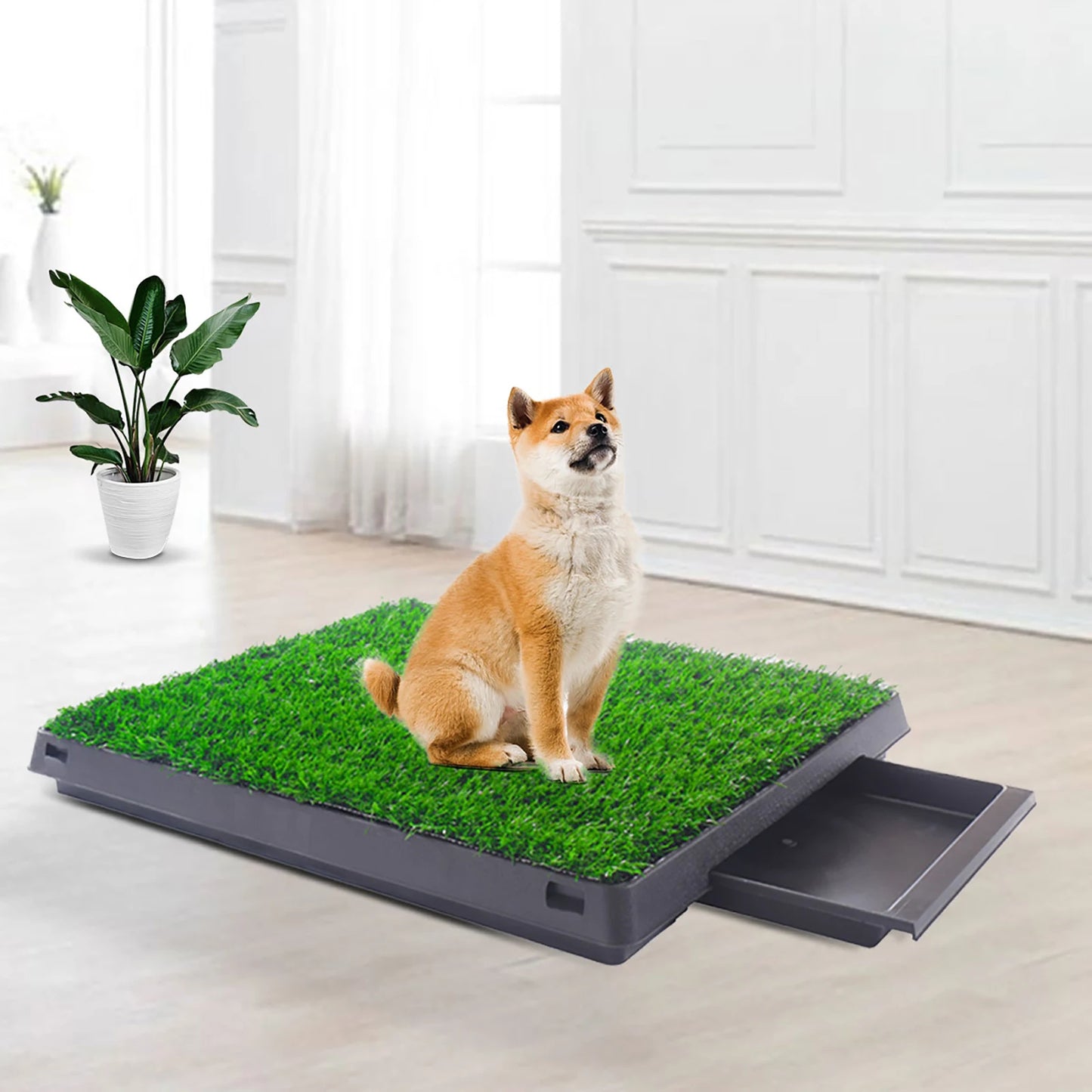 2PCS Realistic Artificial Grass Rug for Pet Potty Training