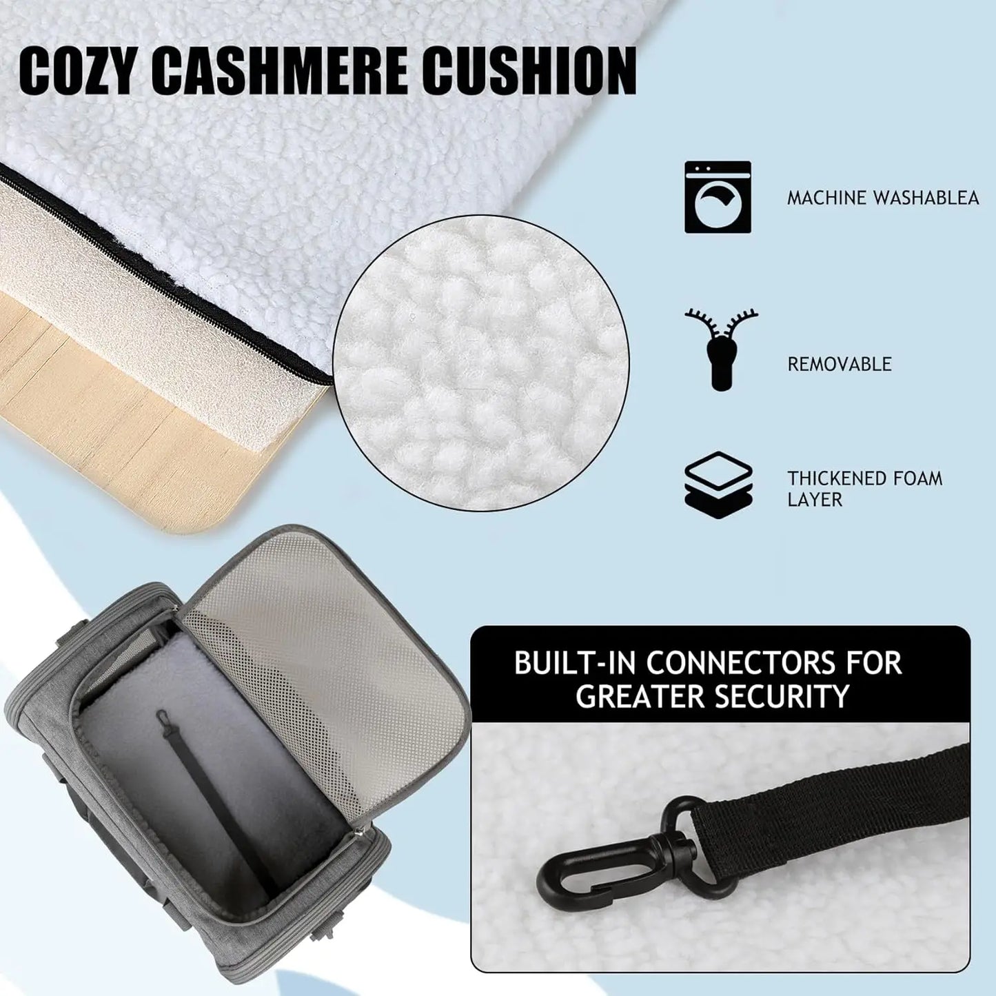 Cat carrier Case Pet Dog Carrier Soft-Sided Cat Bag Airline Approved, Pet Travel Carrier Up to 15 Lbs Collapsible