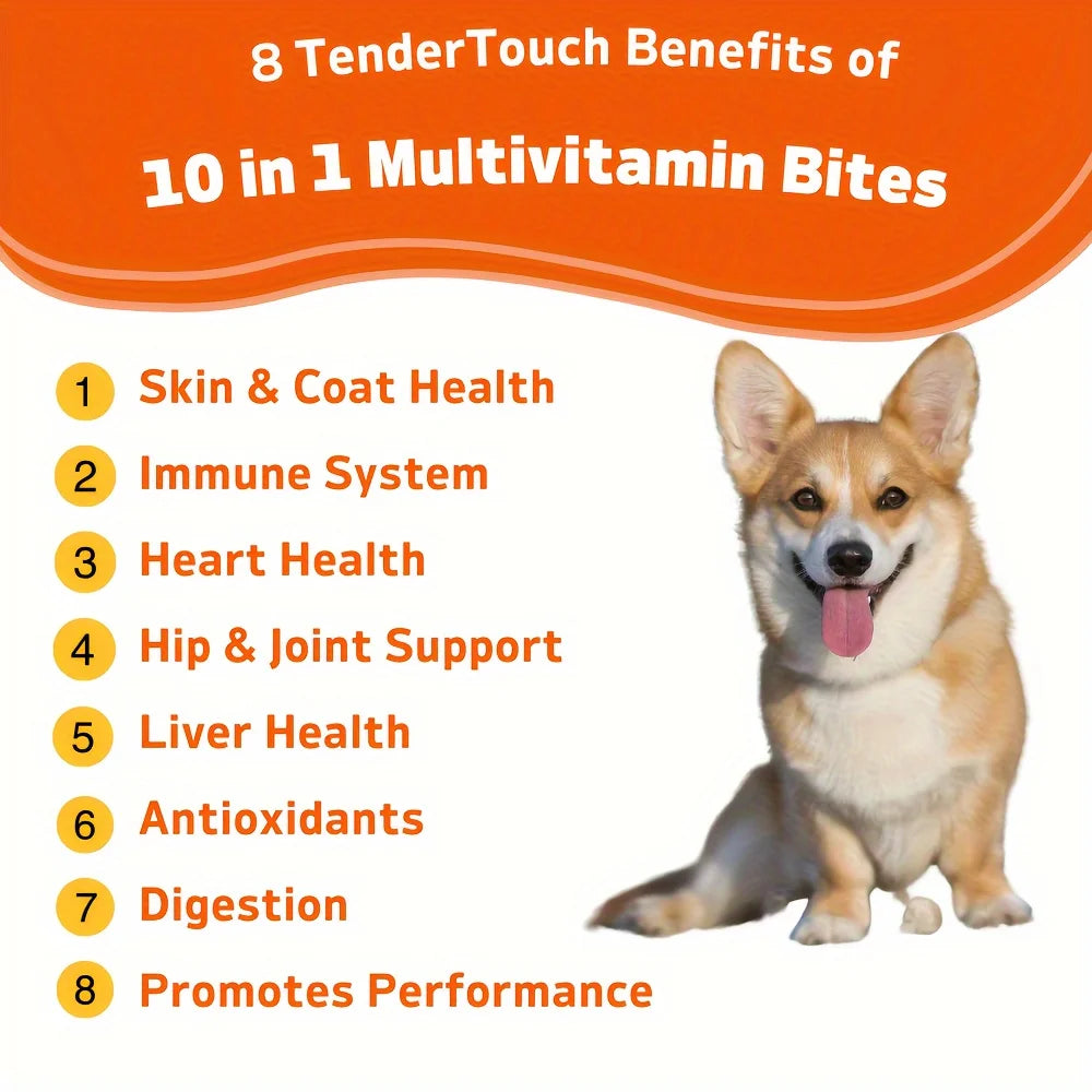 240 Chews - 2 Pack TenderTouch Dog Multivitamin Supplement